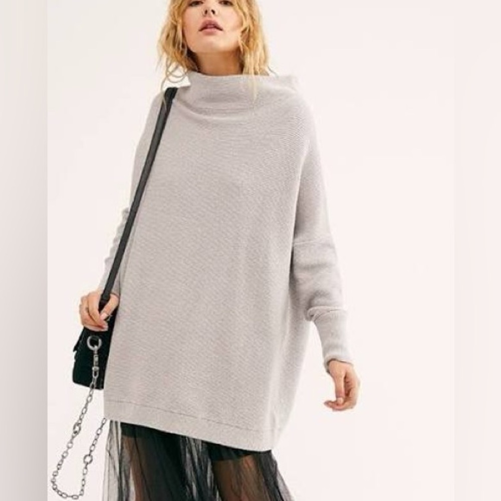 Free People Gray Ottoman Sweater